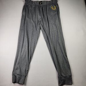 True Religion Mens Lounge Wear Jogger Pants Large Elastic Waistband Grey Pajama